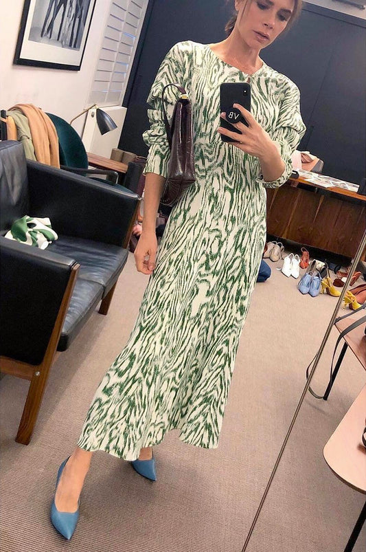 Slash Front Midi Dress
