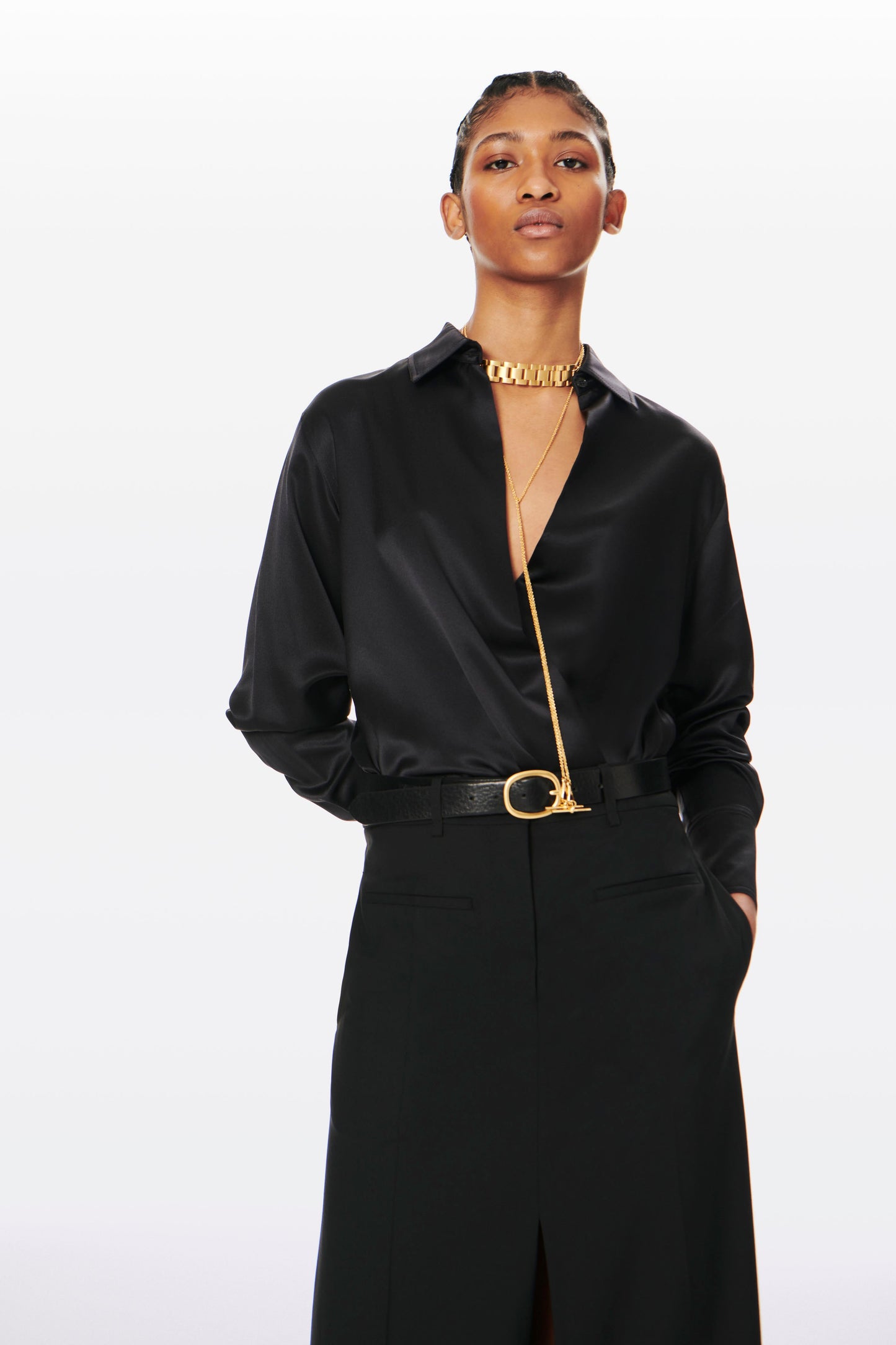 Wrap Blouse in Black