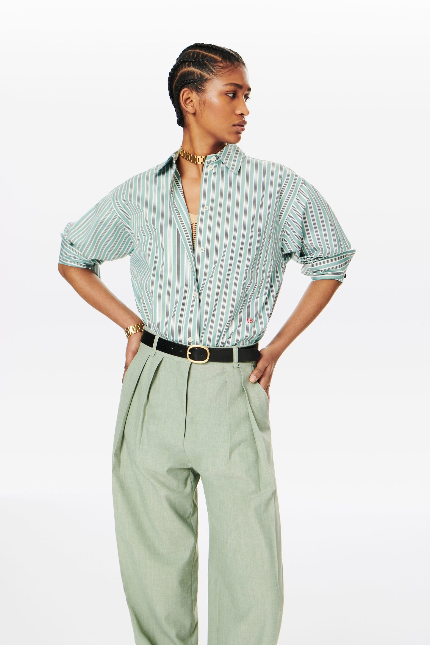 Patch Pocket Shirt in Peppermint