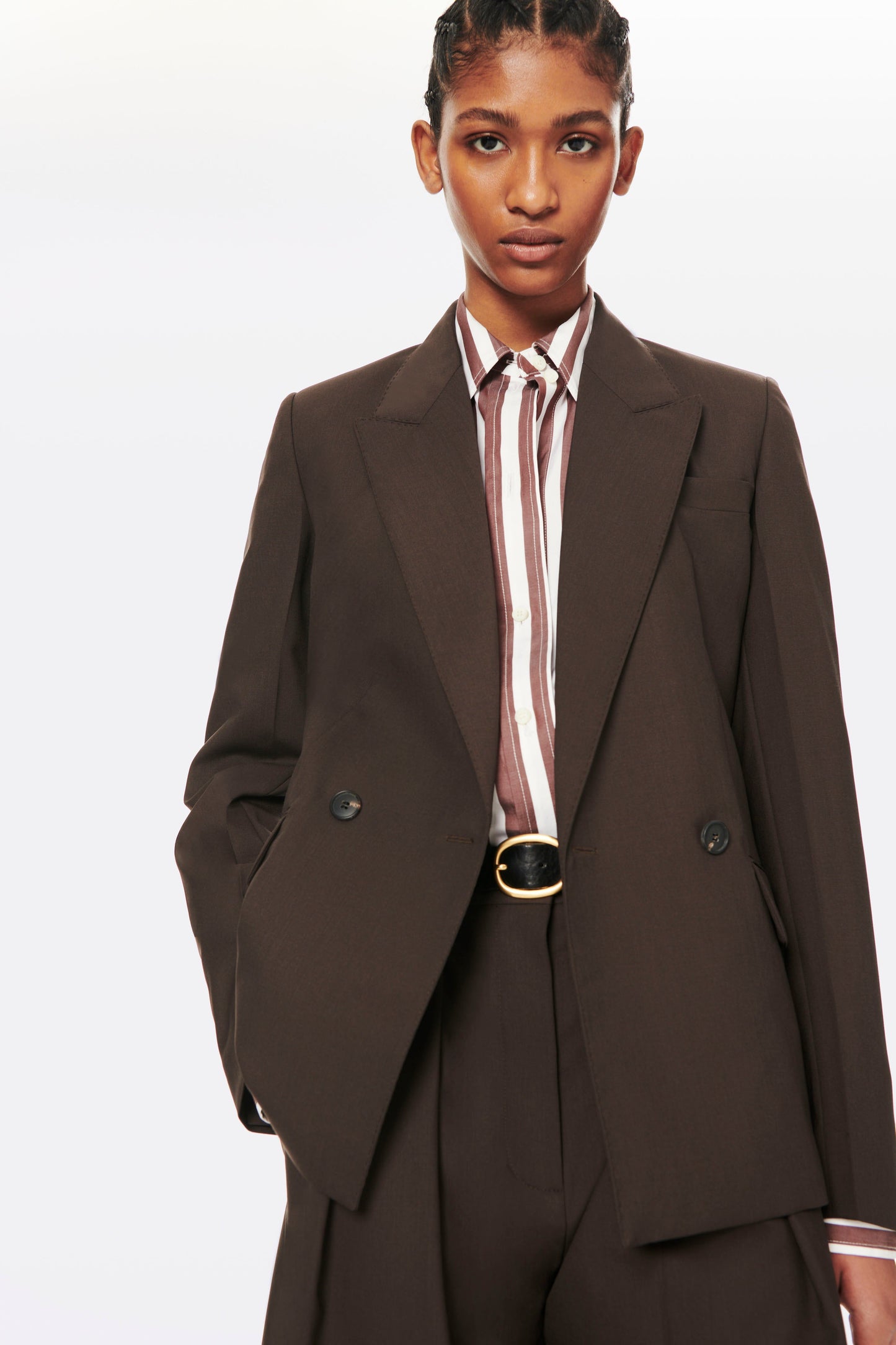 Lightweight Tailored Jacket in Dark Brown
