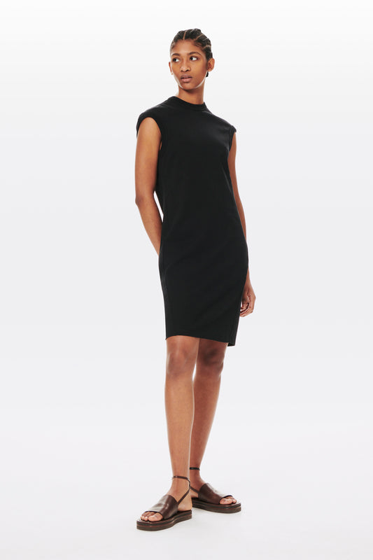 Cocoon T-shirt Dress in Black
