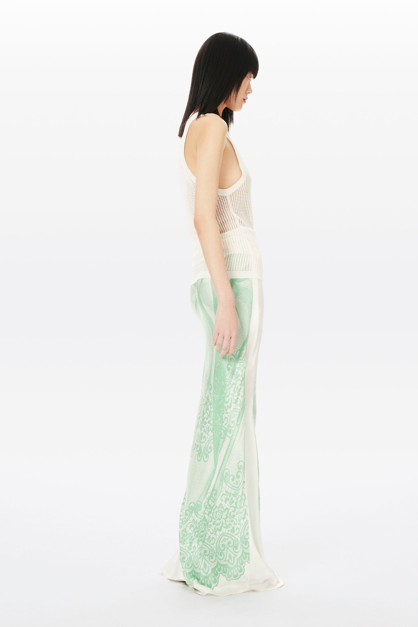 Scoop Neck String Vest in White