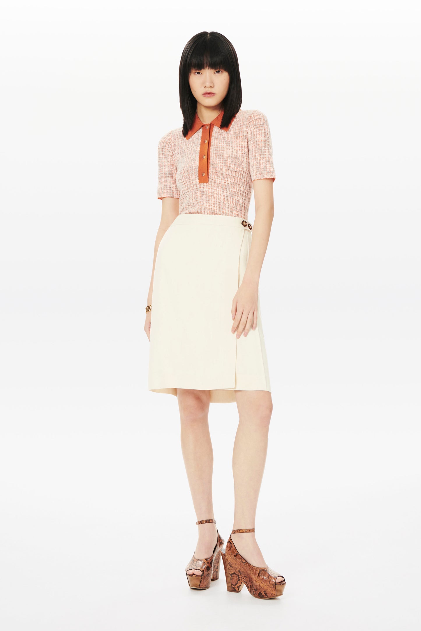 Wrap Skirt in Off White