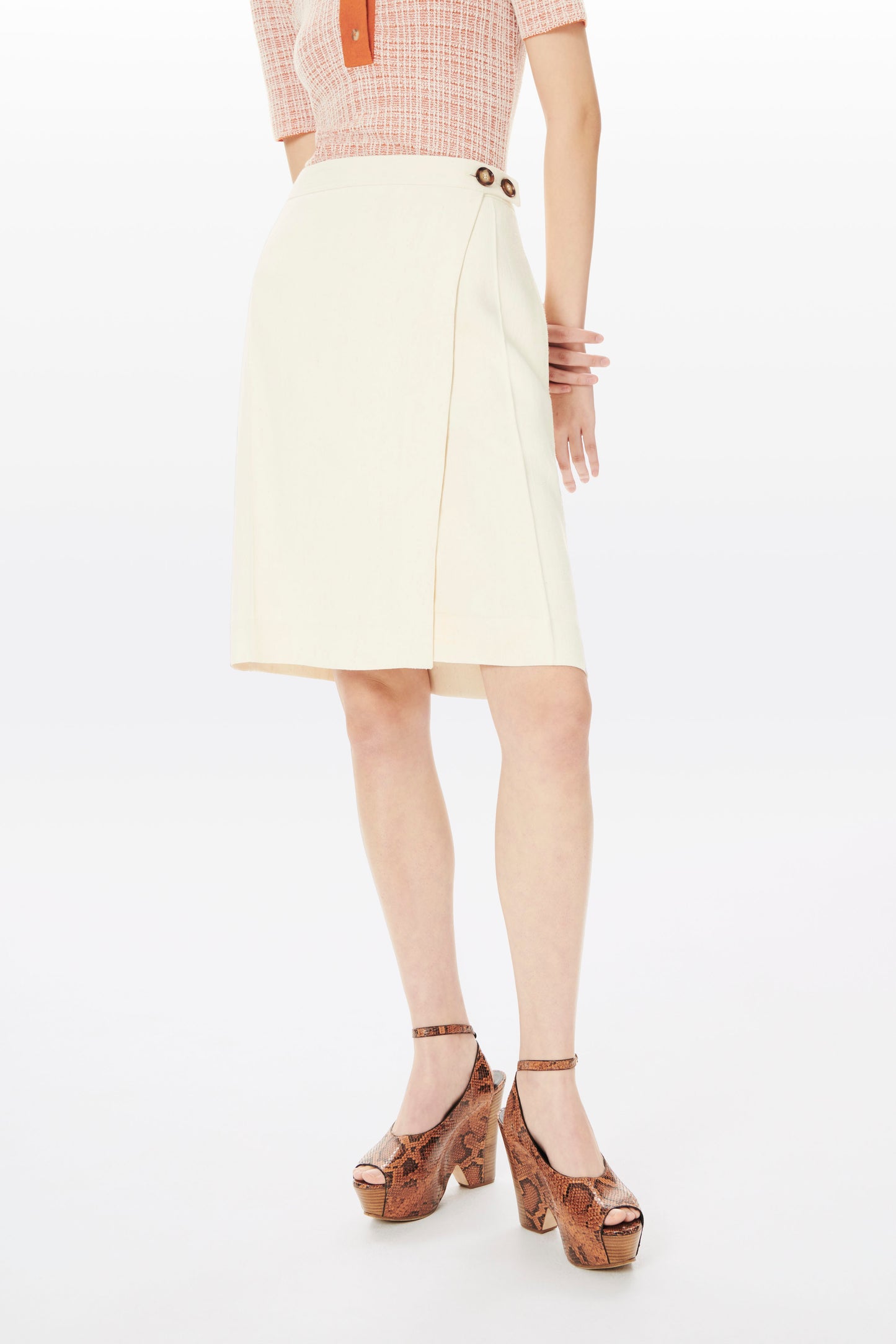 Wrap Skirt in Off White