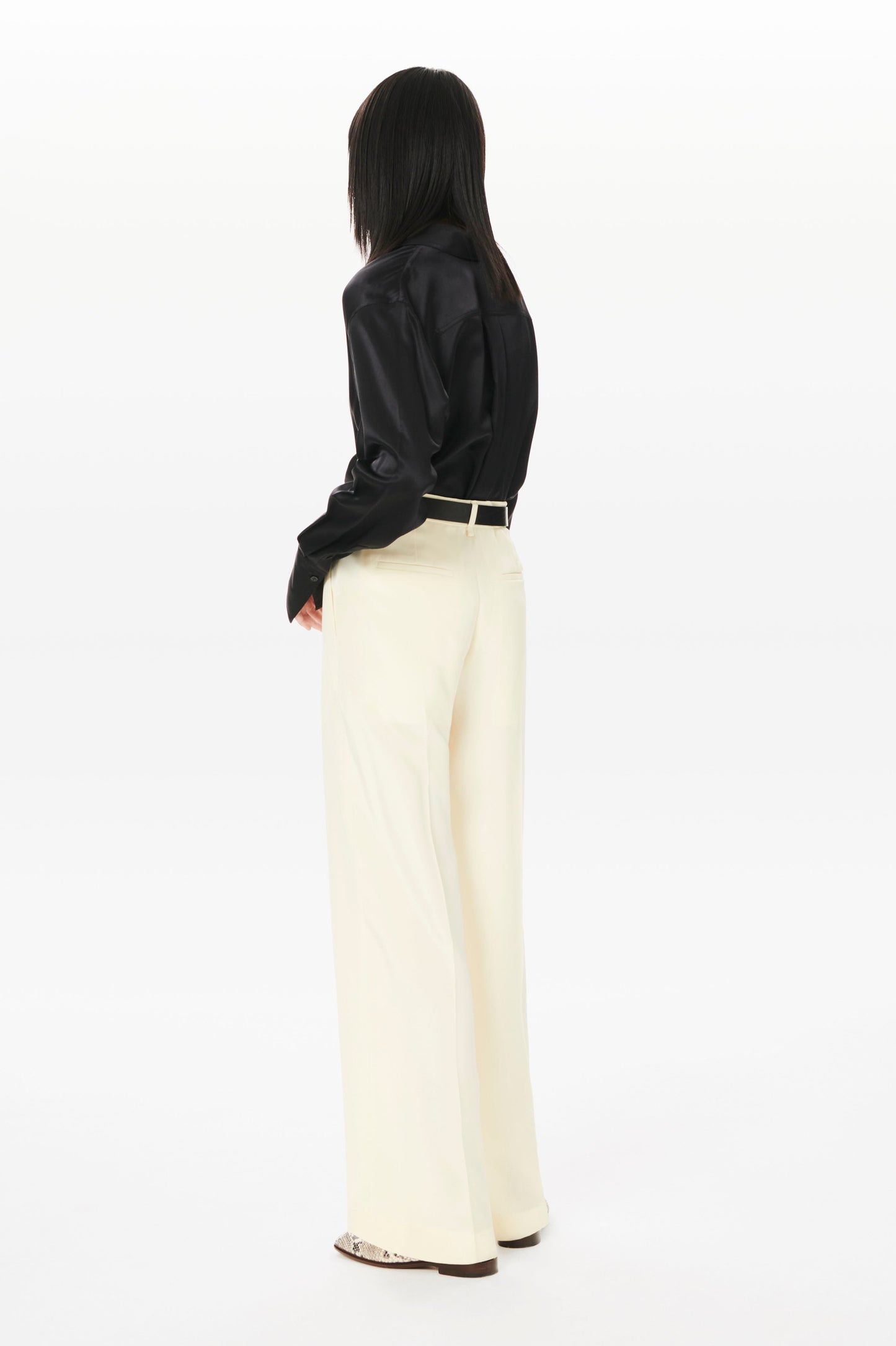 Single Pleat Trouser in Cream