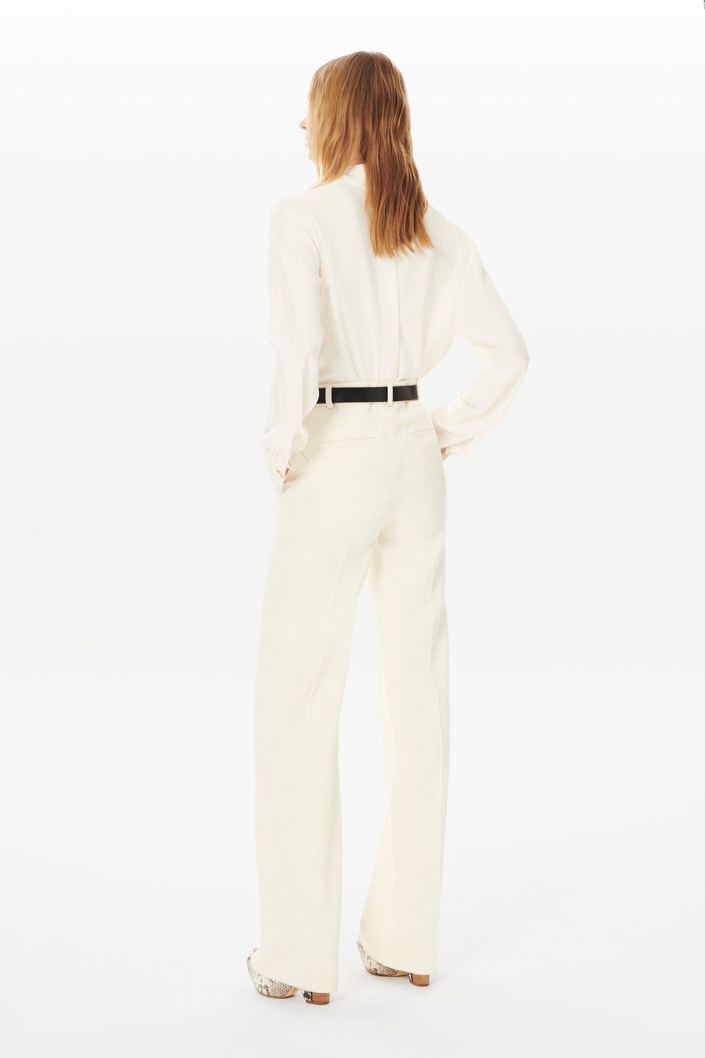 Relaxed Tailored Trouser in Off White