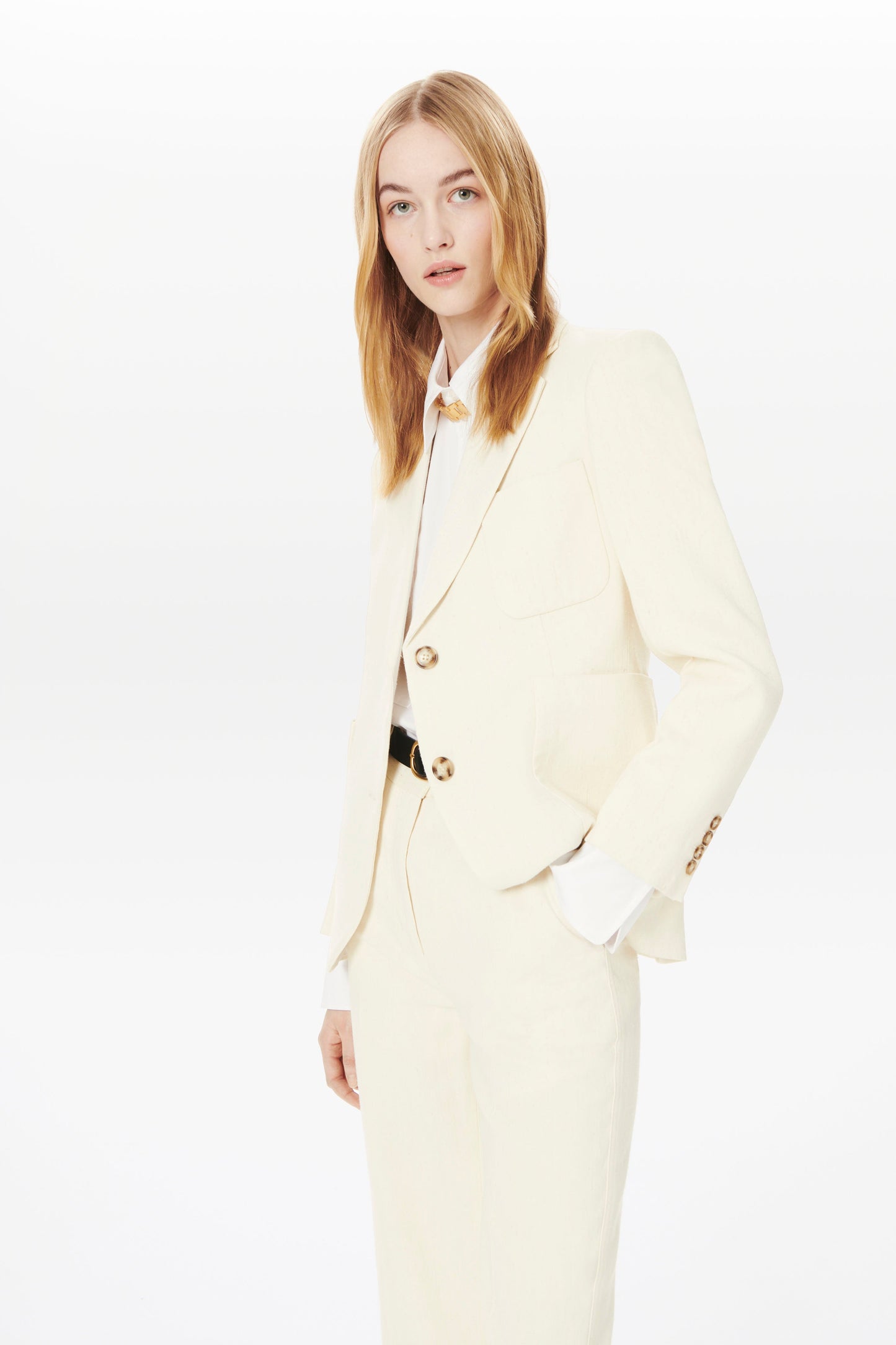 Patch Pocket Jacket in Off White