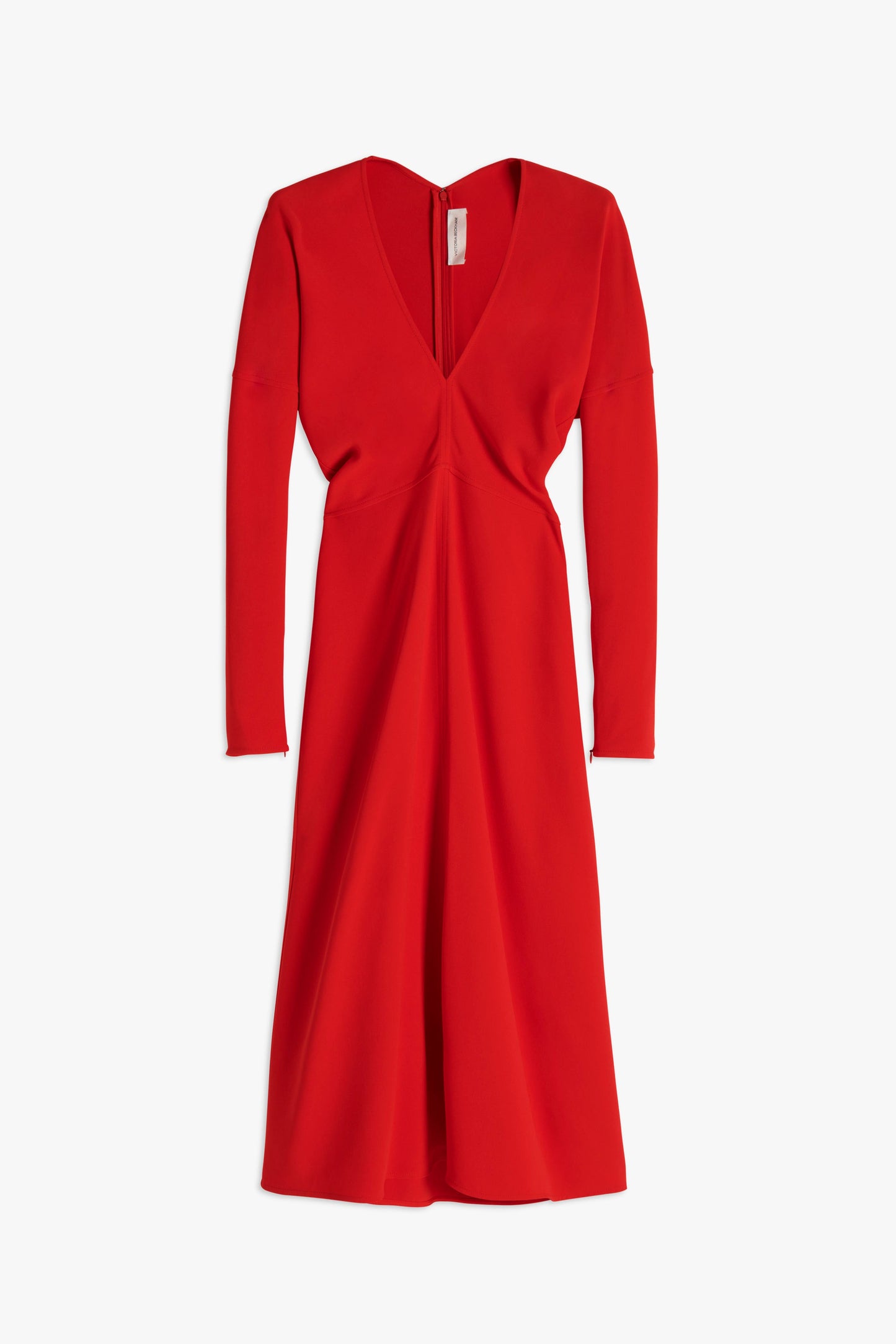 V-neck Dolman Sleeve Midi Dress in Tomato