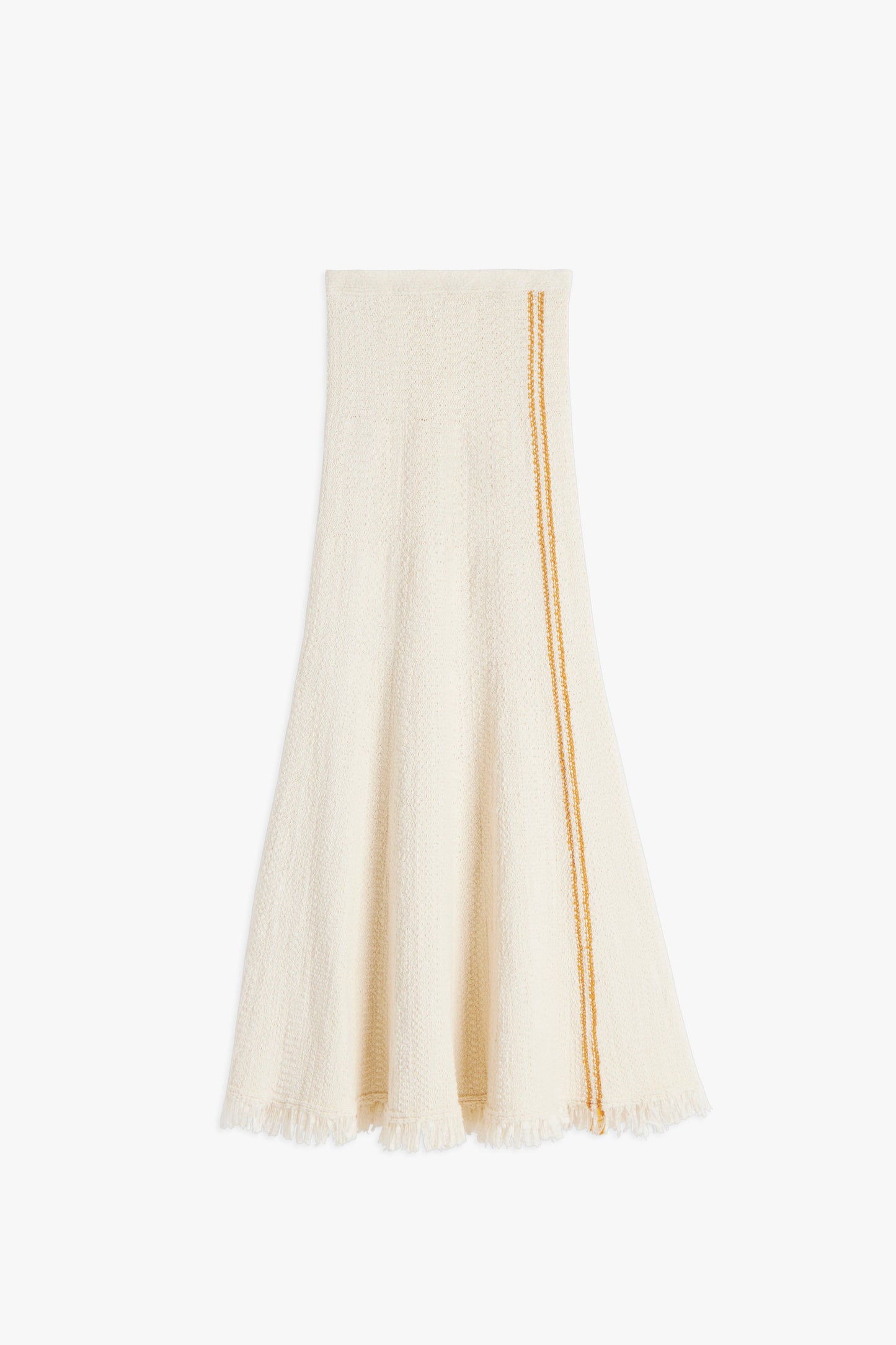 Flared Bouclé Skirt in Ecru