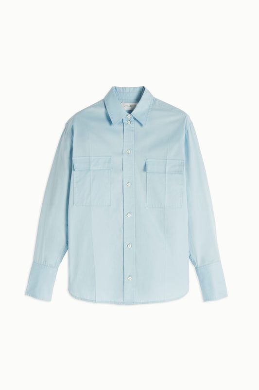 Pocket Detail Shirt in Baby Blue