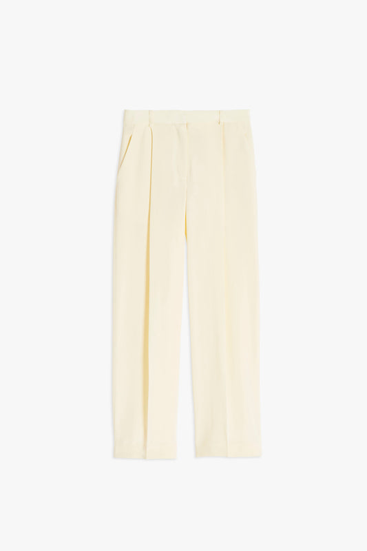 Single Pleat Trouser in Cream