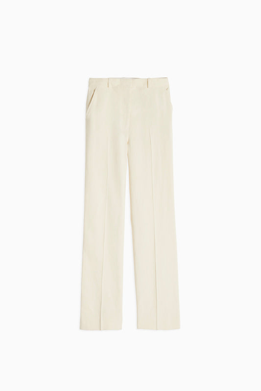 Relaxed Tailored Trouser in Off White