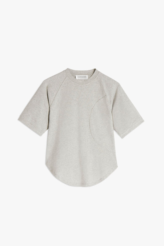 Raglan Sleeve T-shirt in Grey Marl