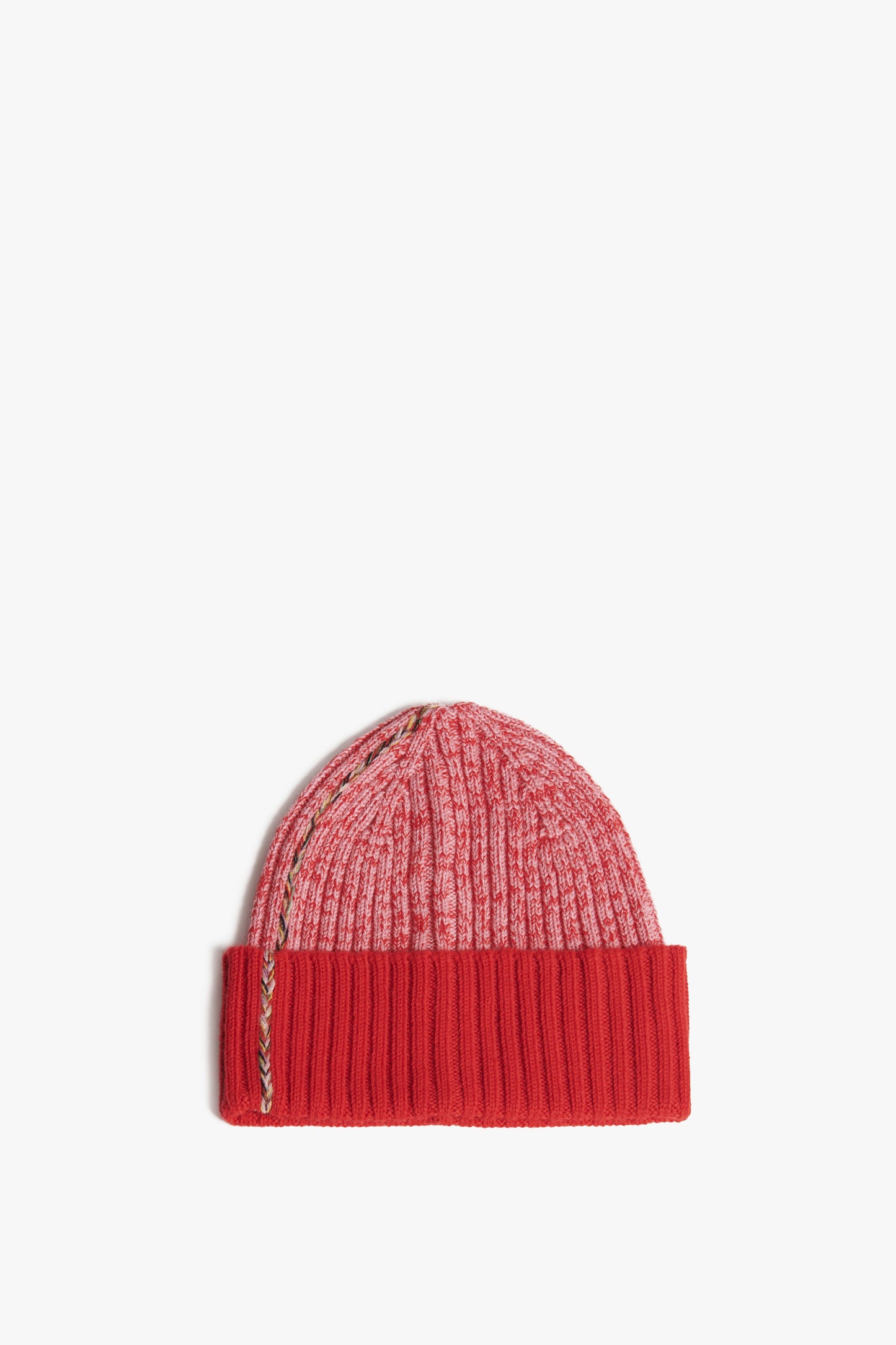 VB x Woolmark Mini Beanie & Snood Set in Bright Red & Pink