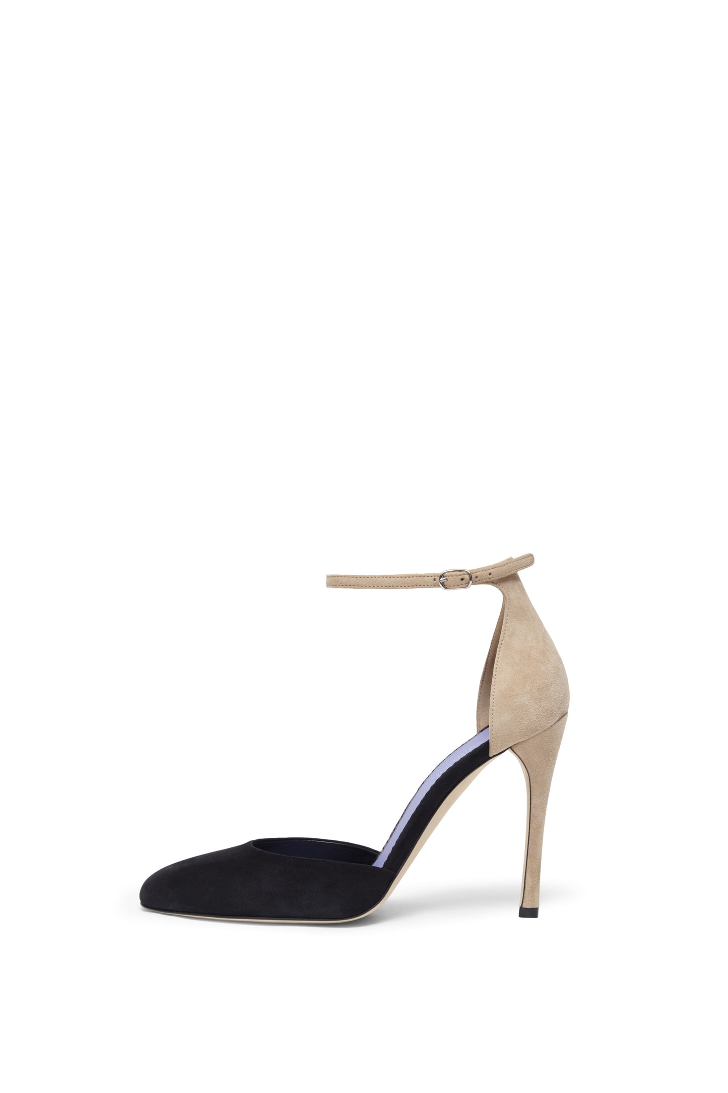 Catherine Mary Jane Suede 105mm Pump in Black
