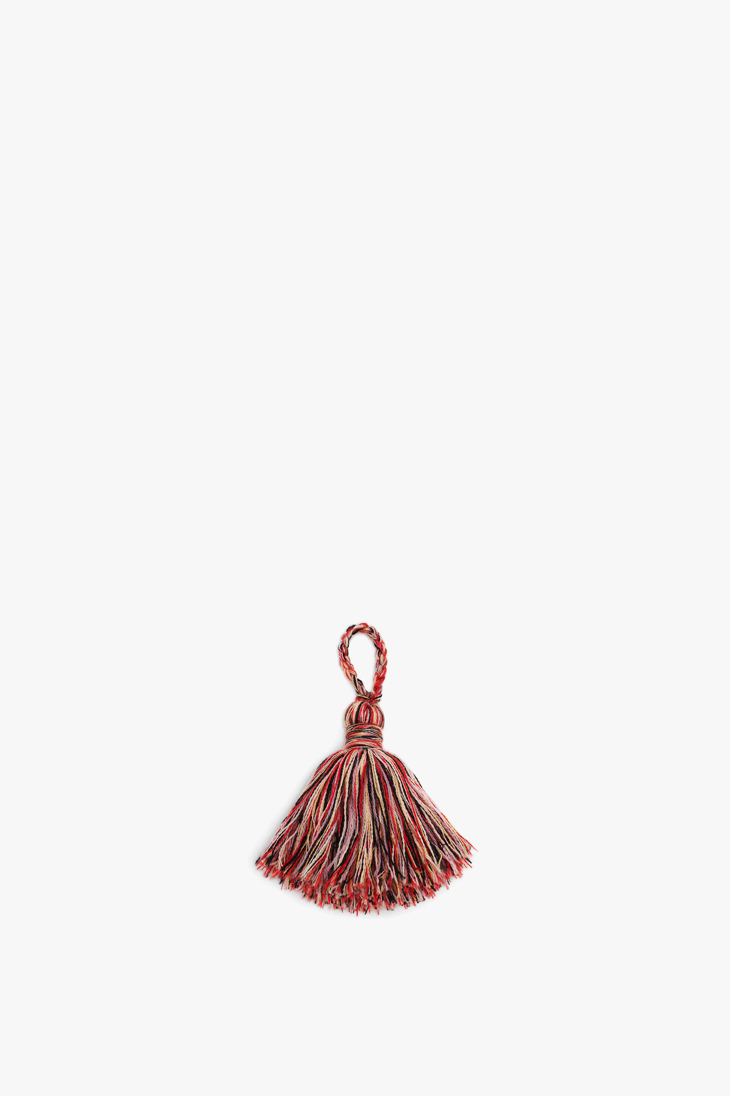 VB x Woolmark Mini Contrast Stripe Jumper in Pink, Red & Camel