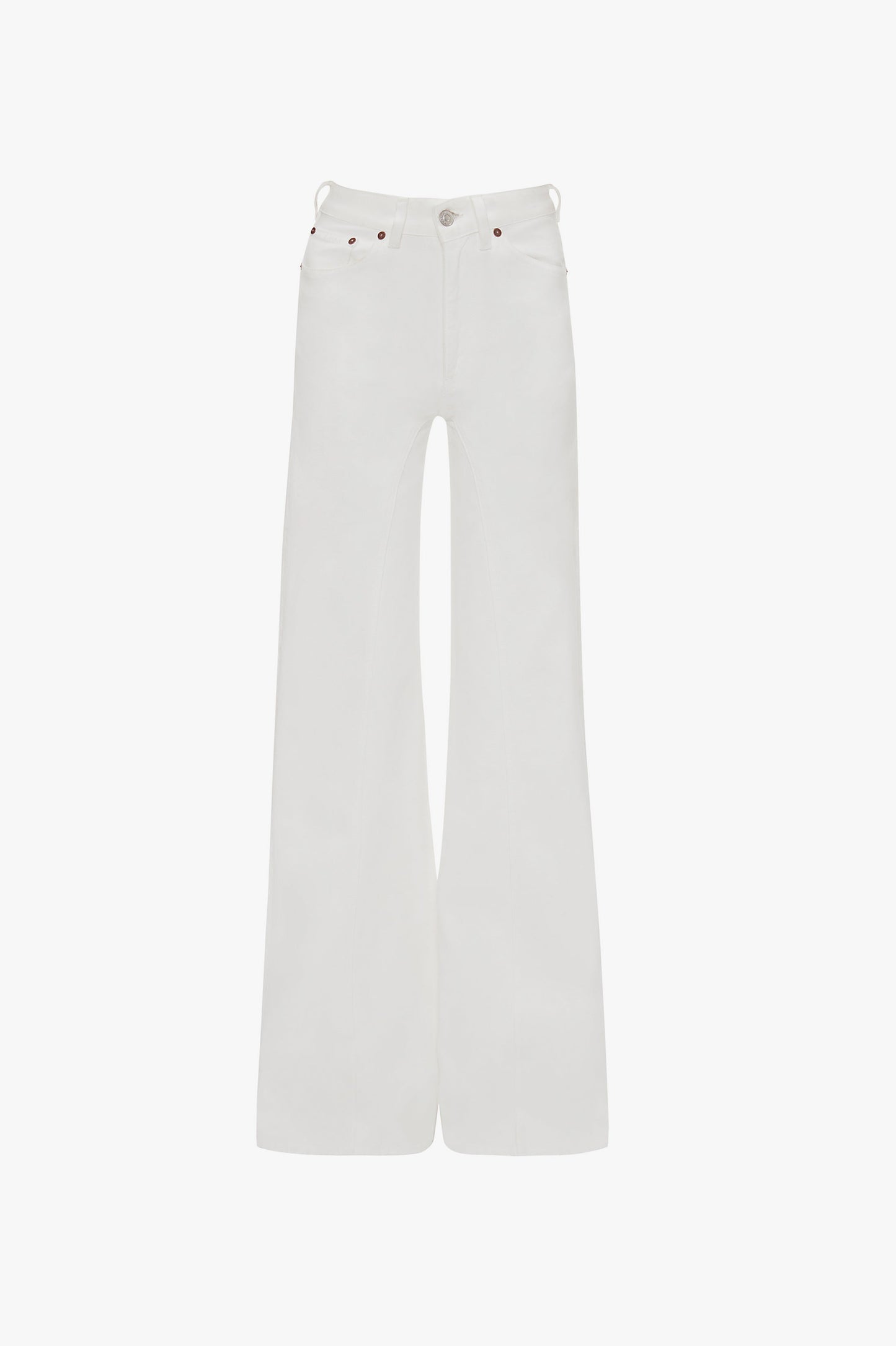 Bianca High Waisted Straight Leg Jean In White