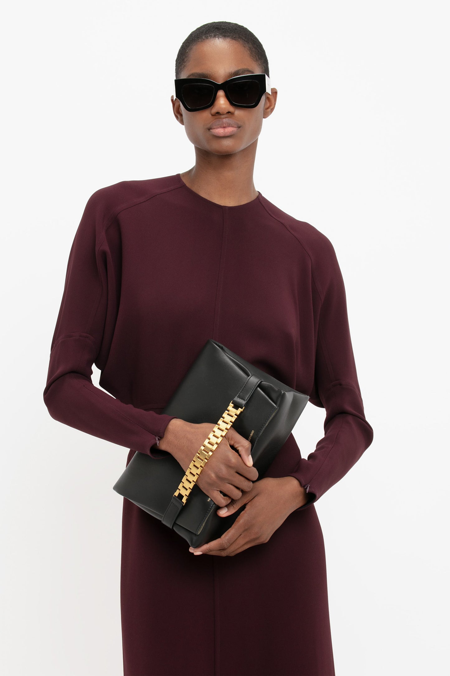 Dolman Midi Dress In Rosewood