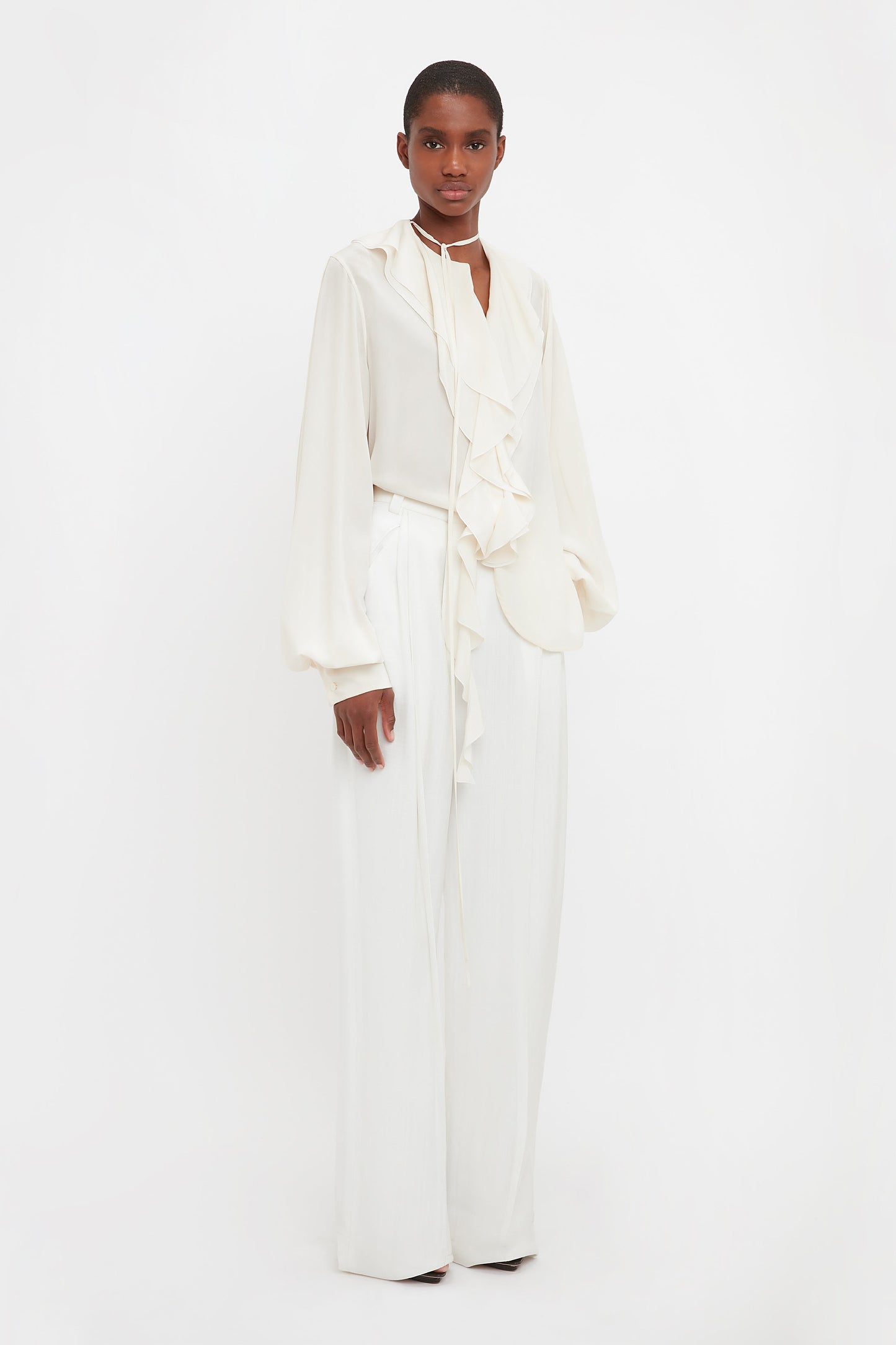 Wide Leg Trouser In White