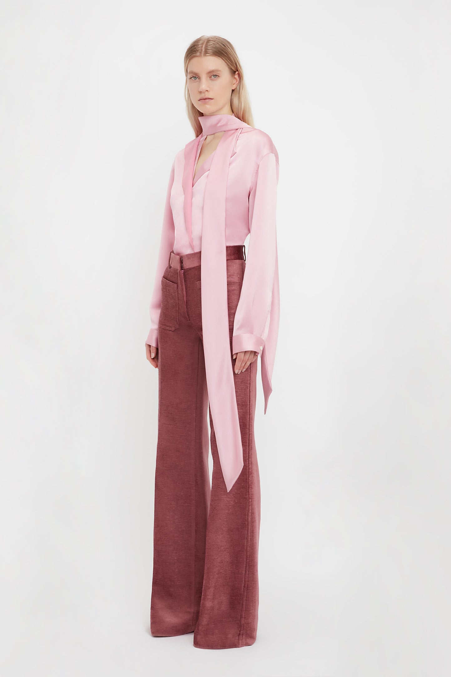 Alina Tailored Trouser In Plum