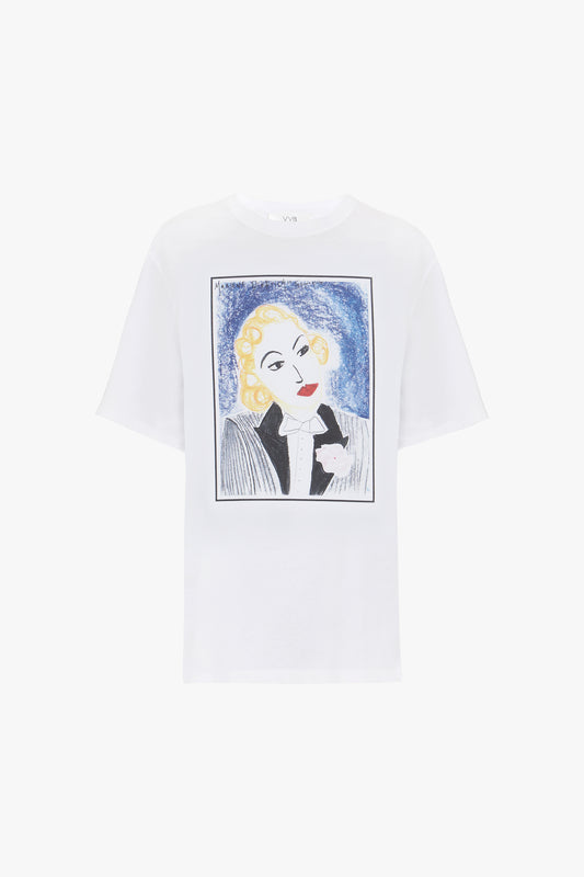 Portrait T-shirt in Marlene Print