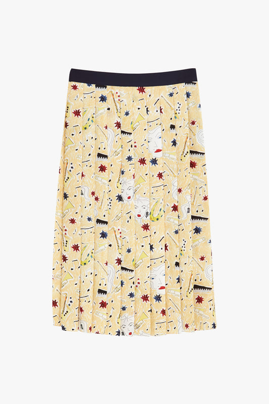 Pleated skirt in Jazz Print