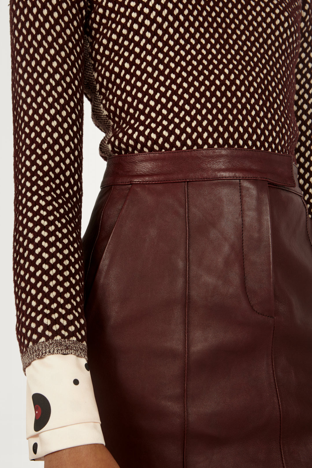 Polka Dot Jumper in Burgundy
