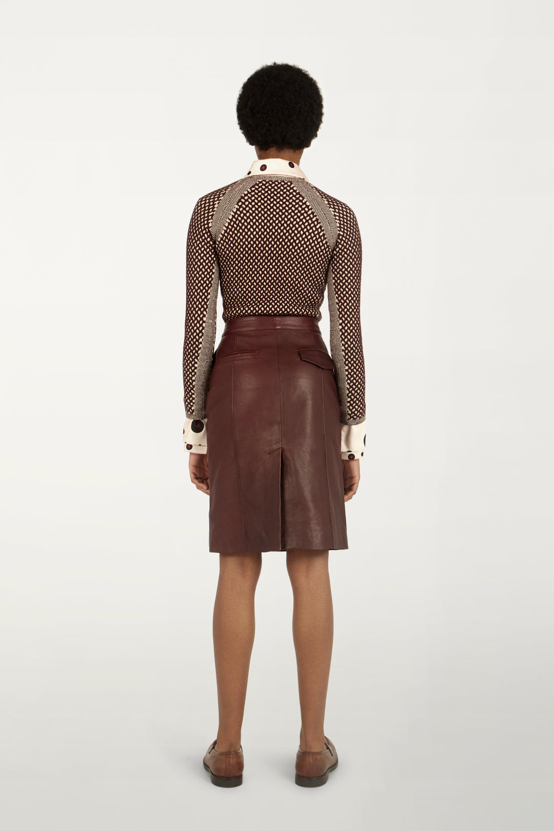 Polka Dot Jumper in Burgundy