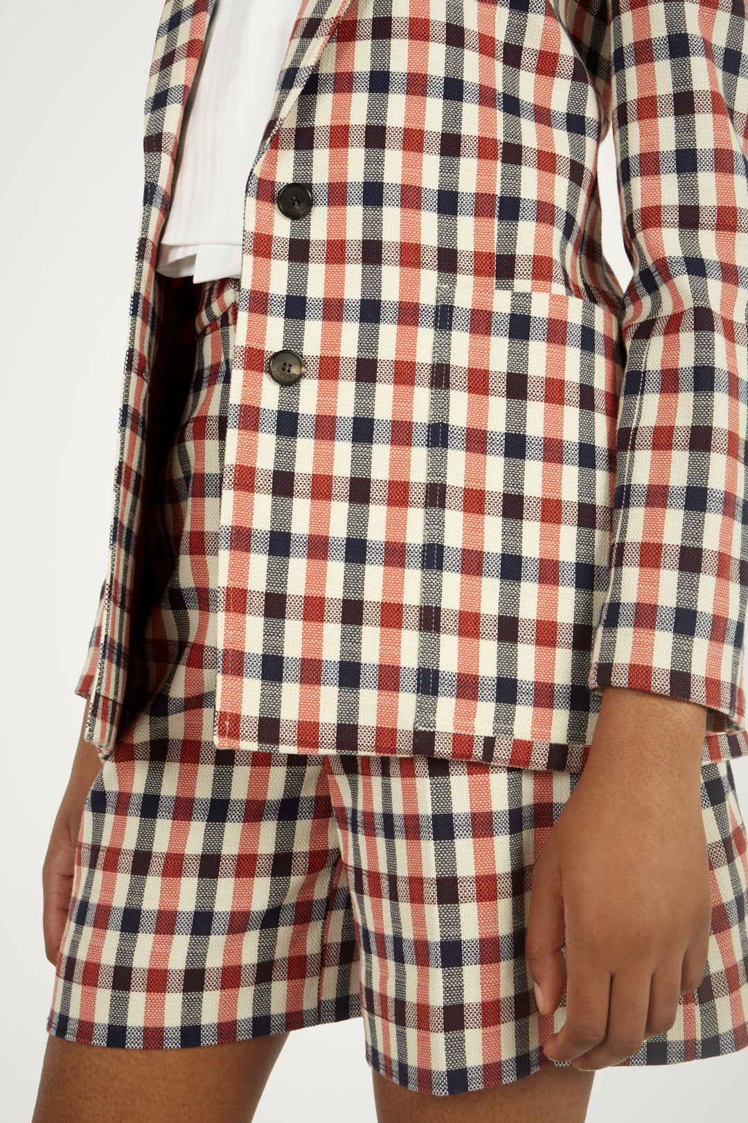 Patch Pocket Tailored Jacket in Panama Check
