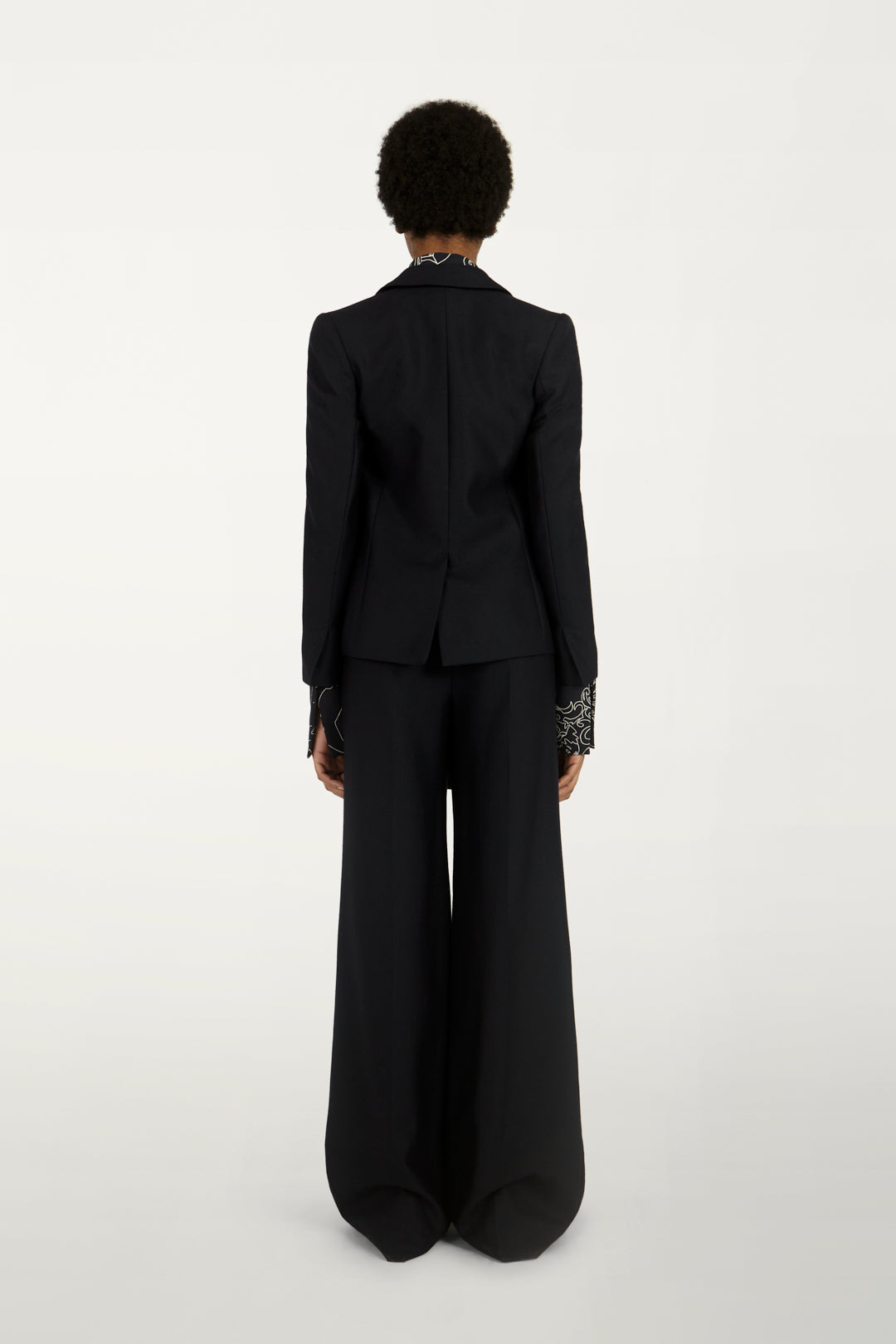 Shrunken Tailored Jacket in Midnight Blue