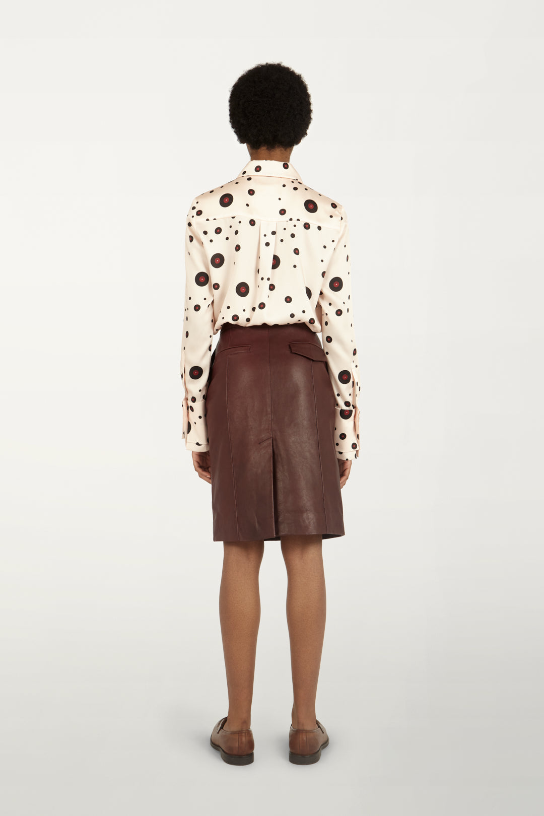 Double-cuff Shirt in Record Print