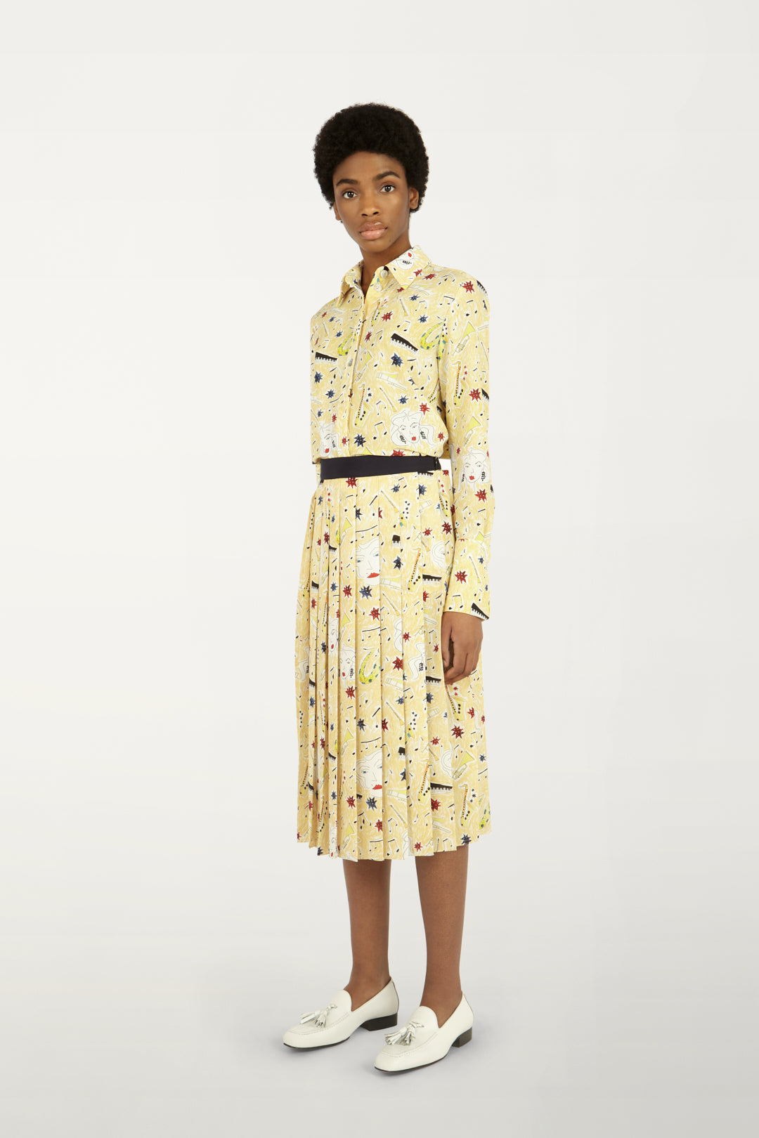 Pleated skirt in Jazz Print