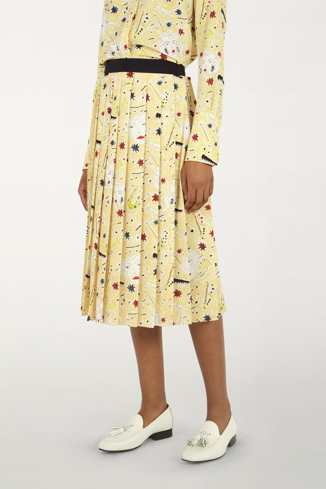 Pleated skirt in Jazz Print