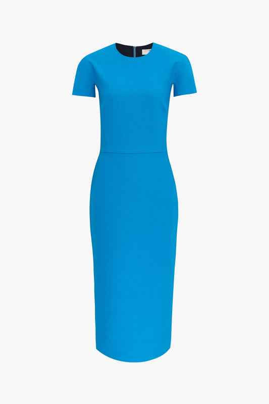 T-Shirt Fitted Dress in Turquoise