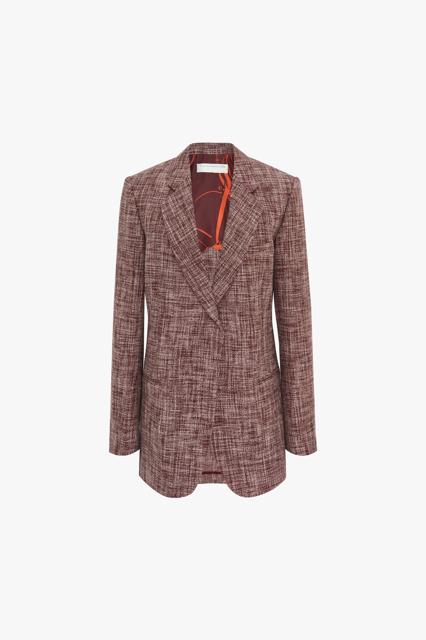 Single Breasted Tailored Jacket in Purple Melange