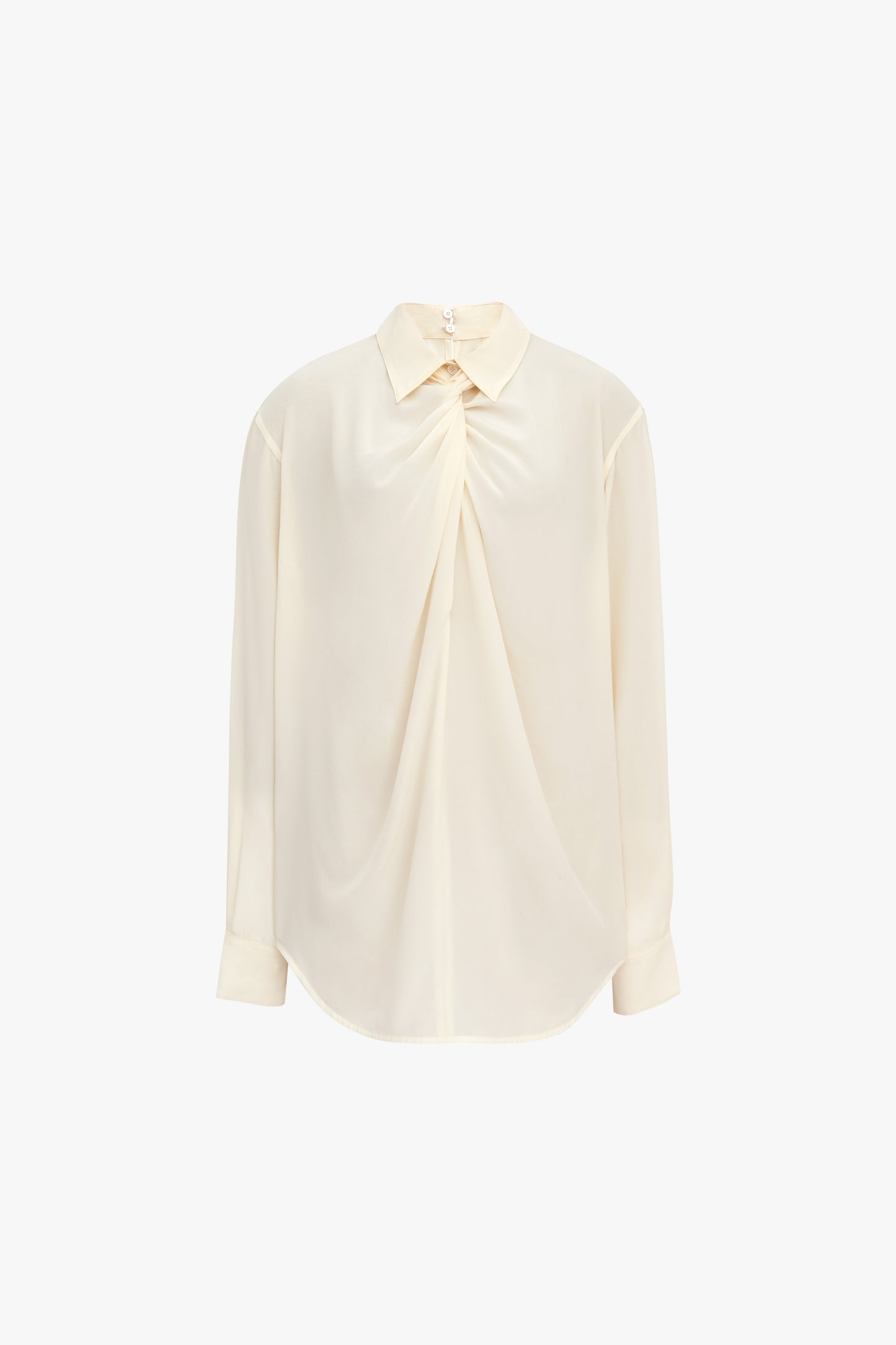 Twist Neck Shirt in Vanilla