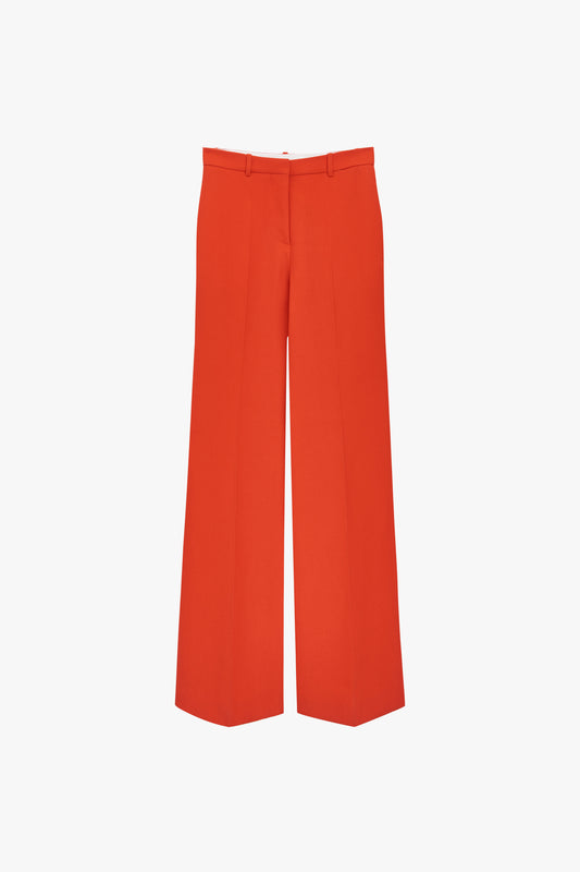 High Waisted Wide Leg Trousers in Orange