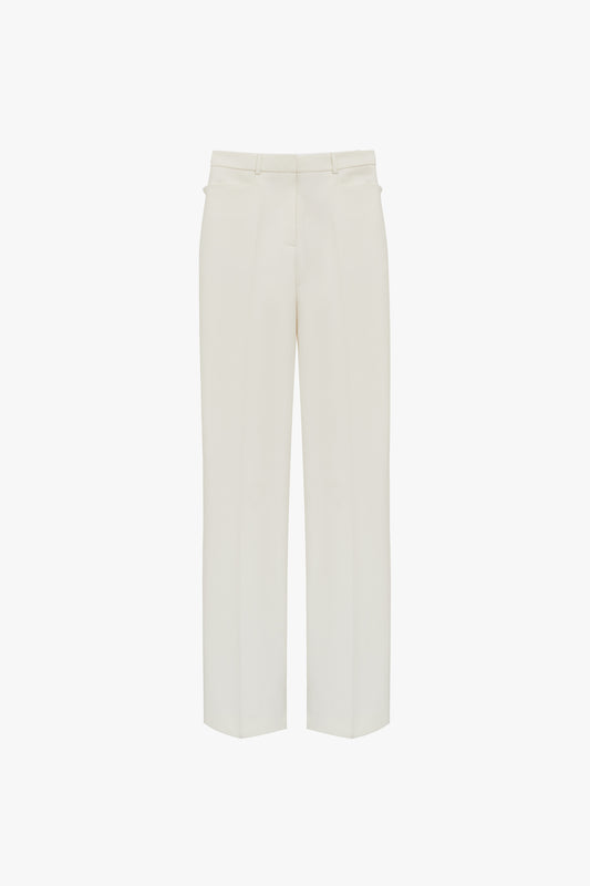 Straight Leg Trousers in White
