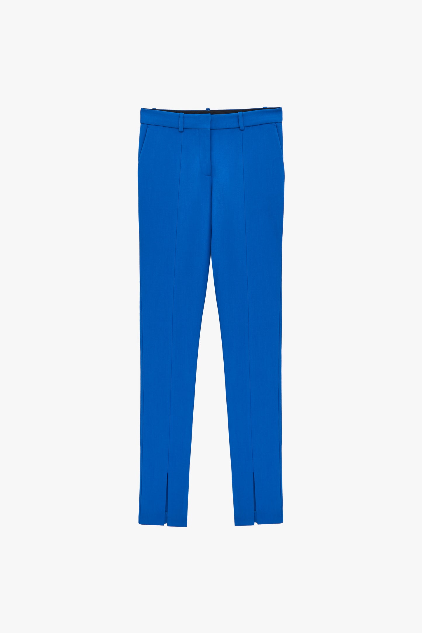 Front Split Trousers in Cobalt Blue