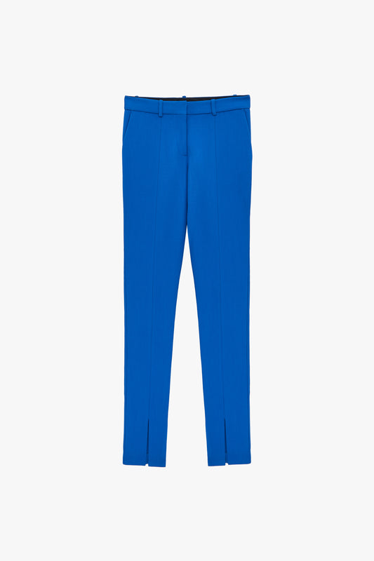 Front Split Trousers in Cobalt Blue