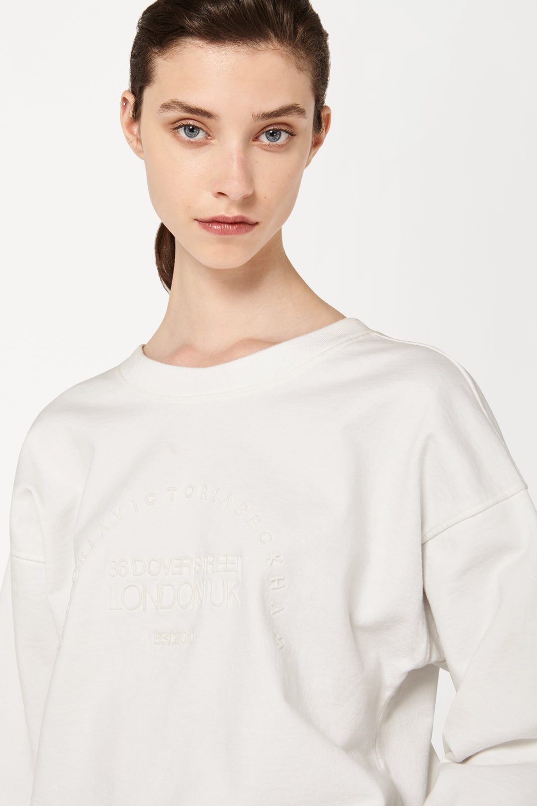 Heritage Embroidery Sweatshirt in White