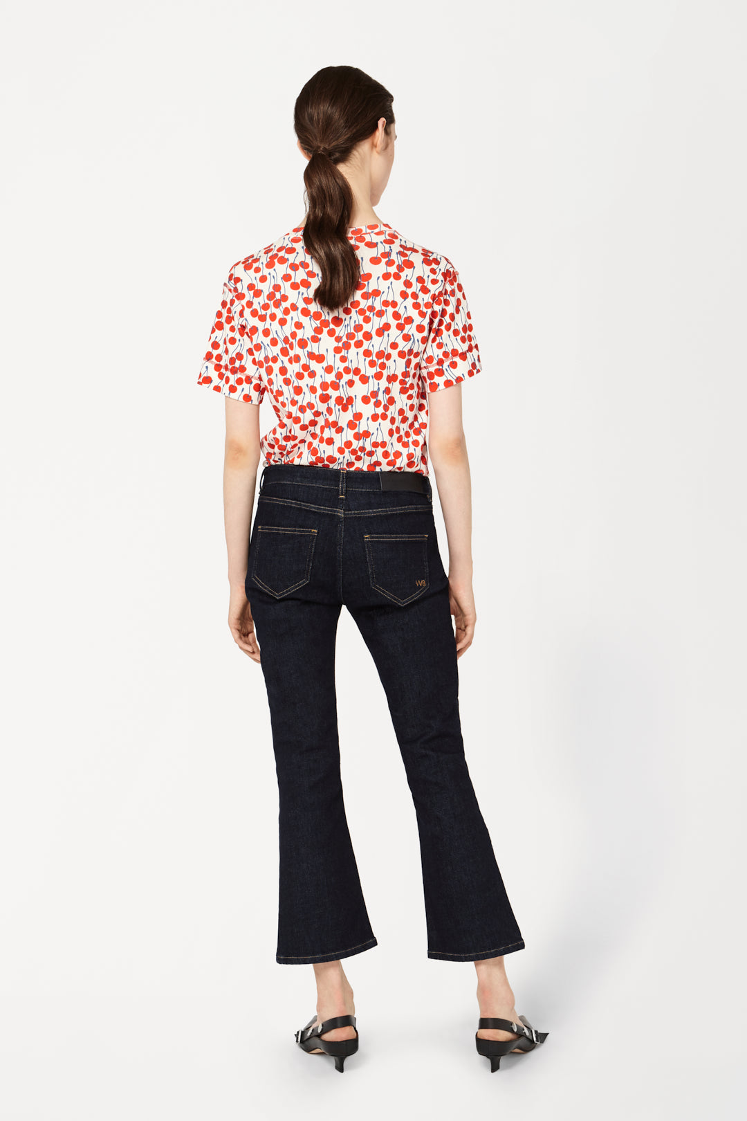 Cherry Print T-Shirt in White