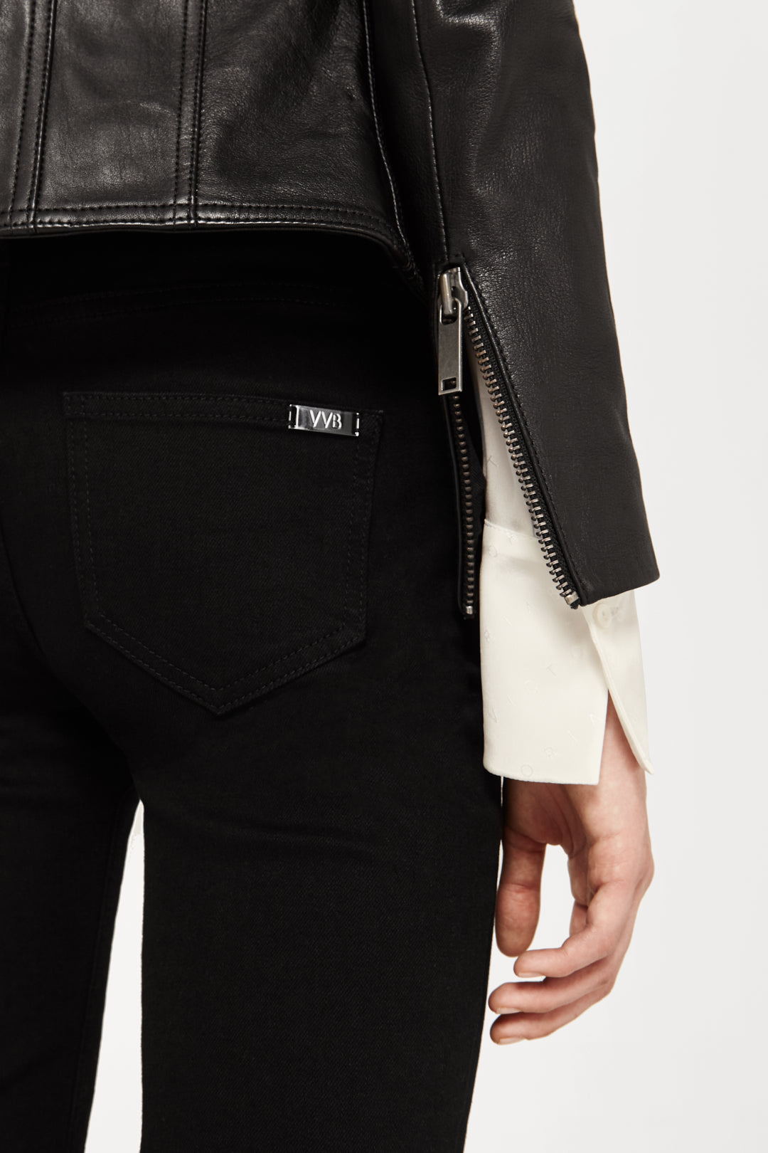Leather Biker Jacket in Black