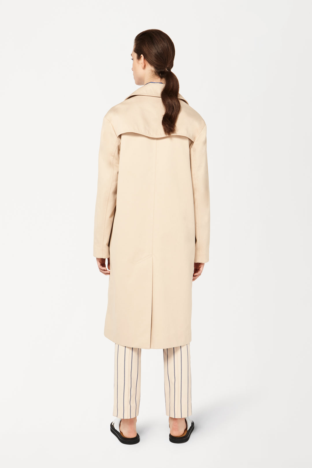 Stripe Panel Trench Coat