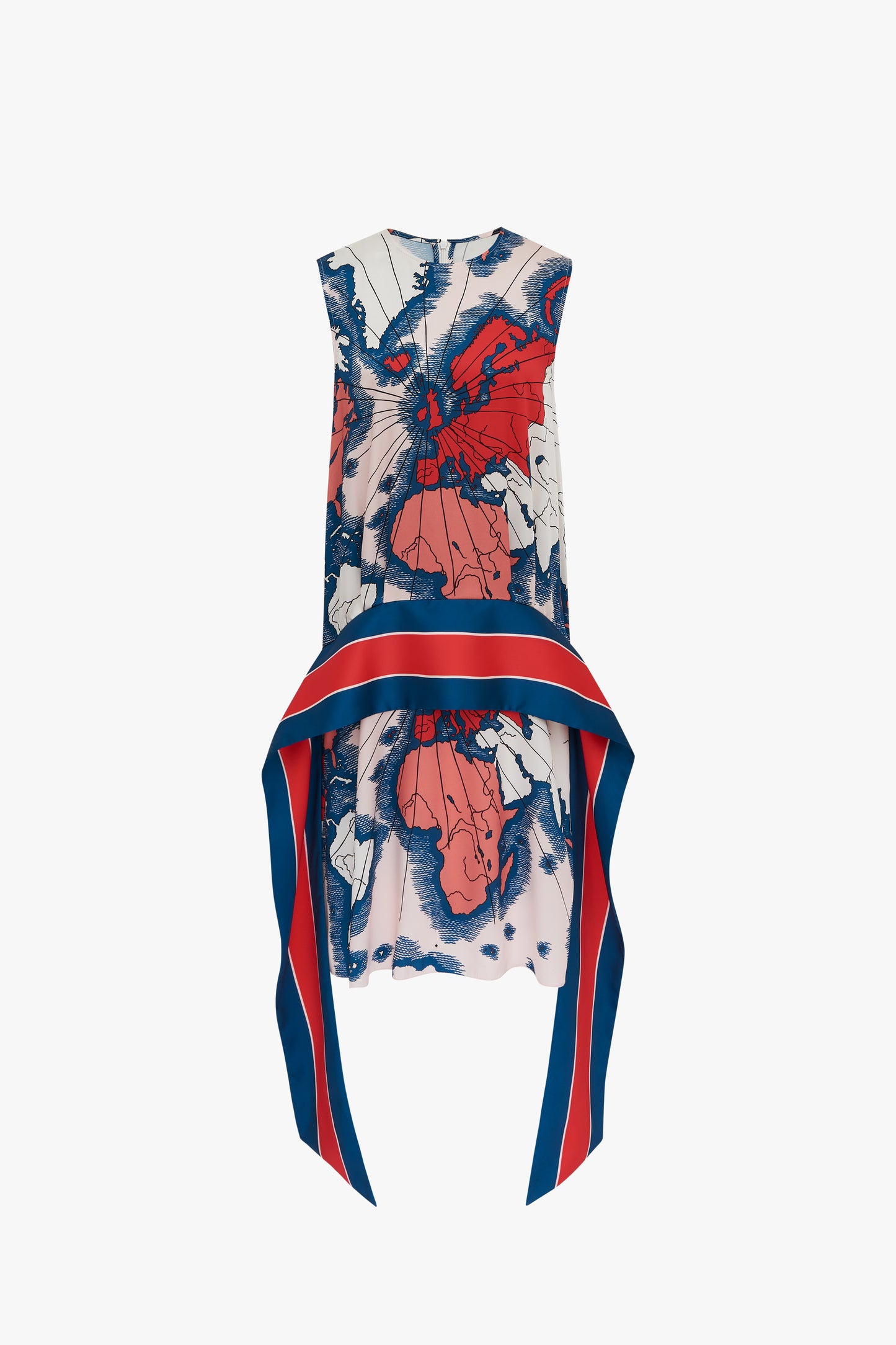 Scarf Dress in Map Print