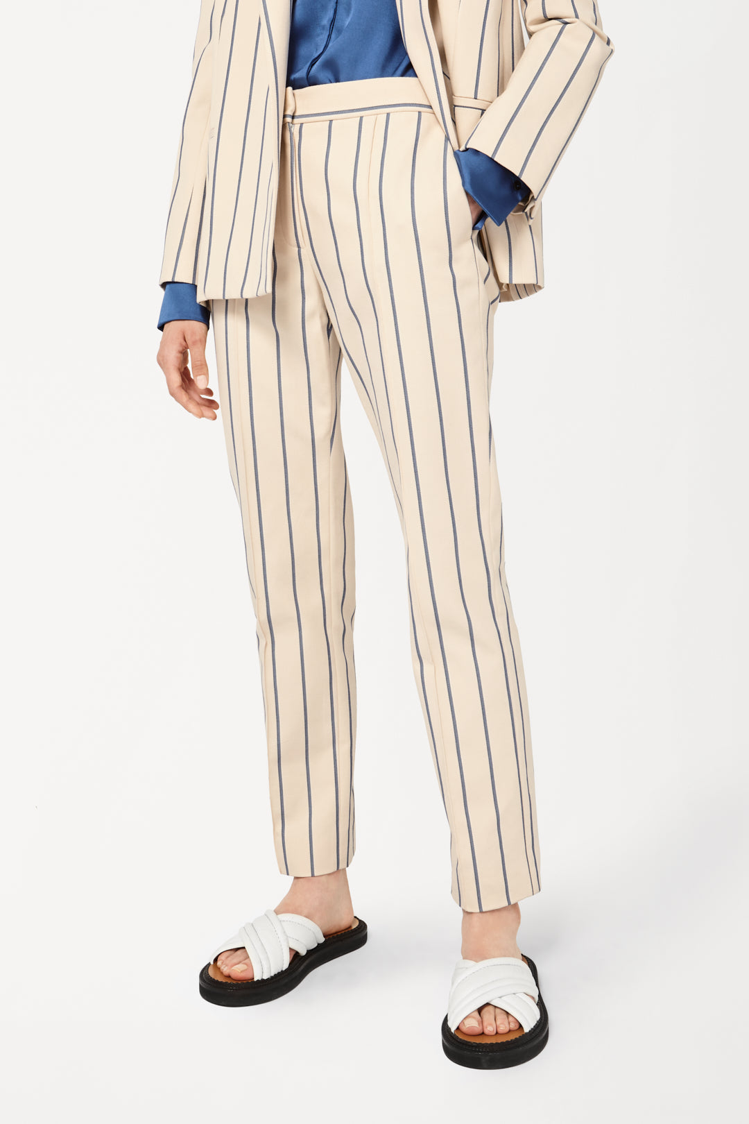 Slim Tailored Trousers in Stripe