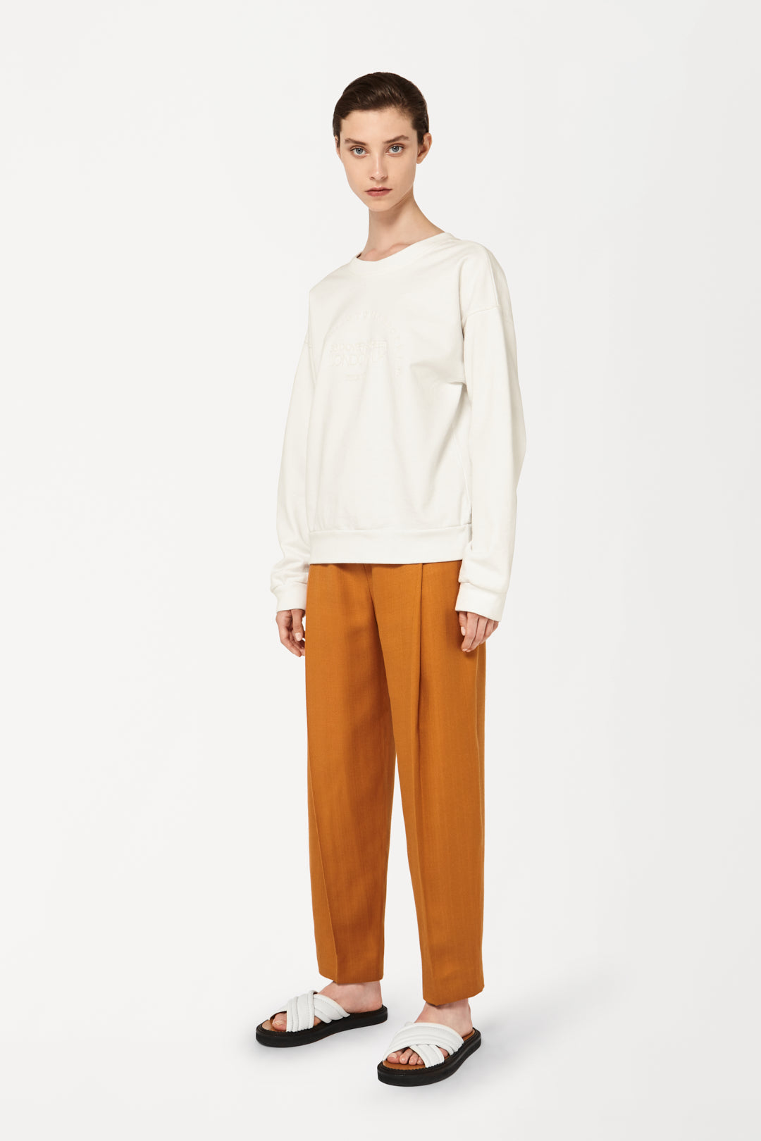 Tapered Trousers in Dark Ochre