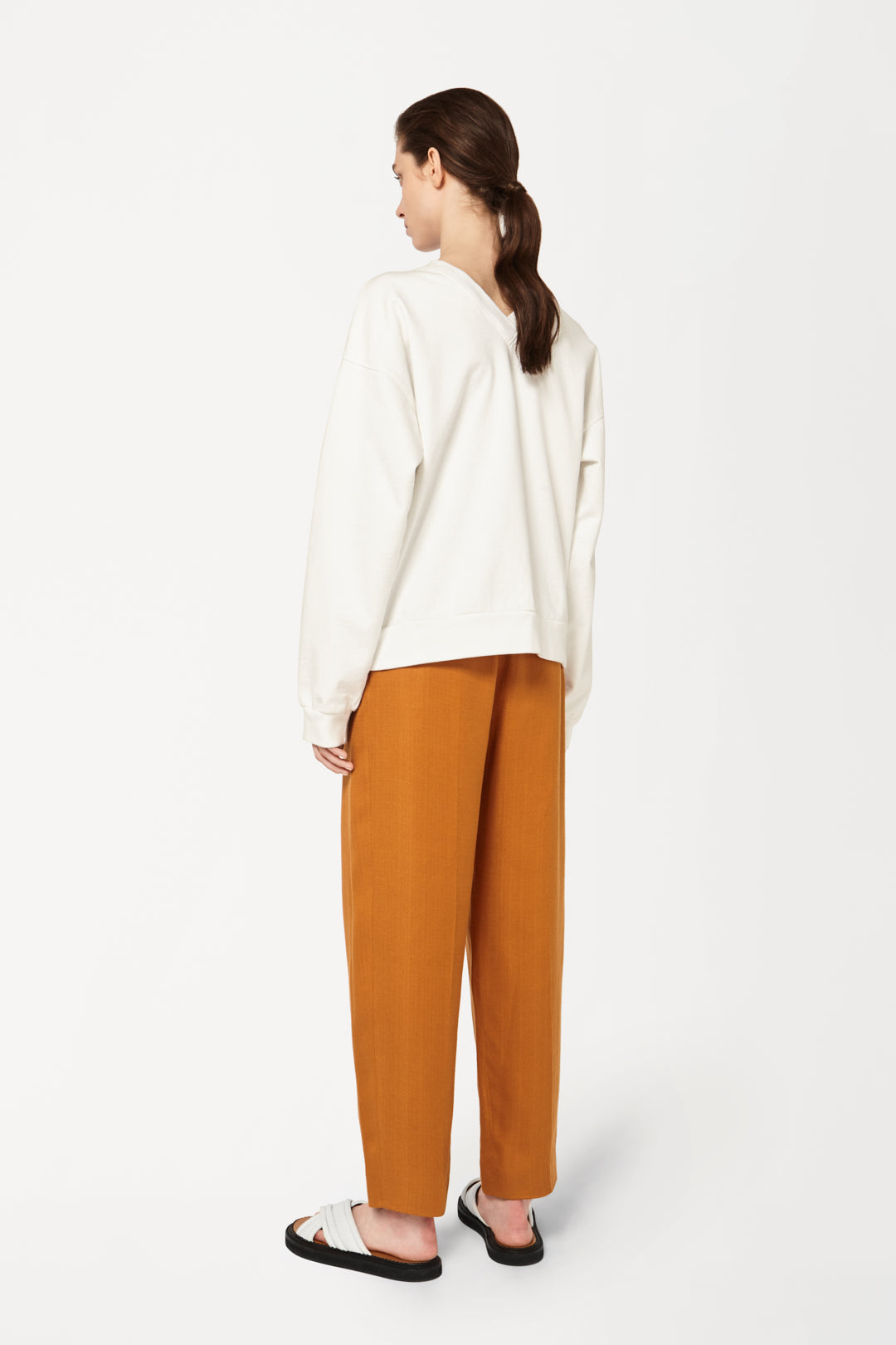 Tapered Trousers in Dark Ochre