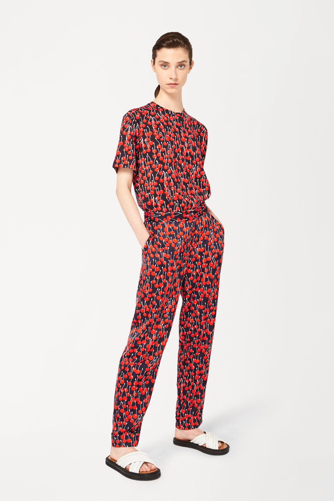 Pyjama Trouser in Cherry Print