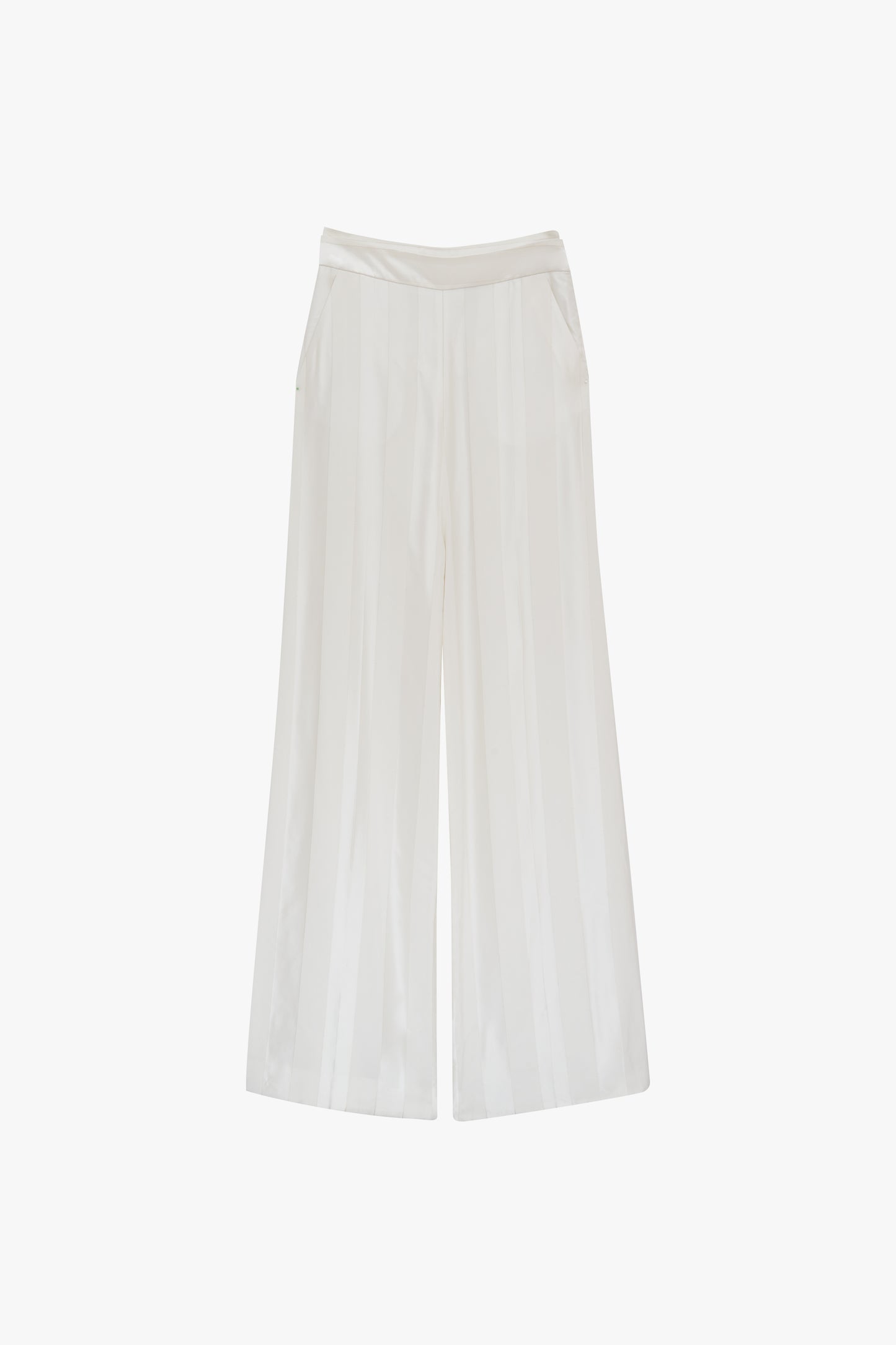 Wide-Leg Trousers in Ivory White